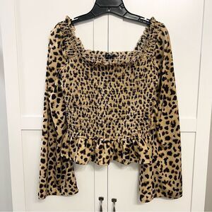 NWOT Express Leopard Blouse